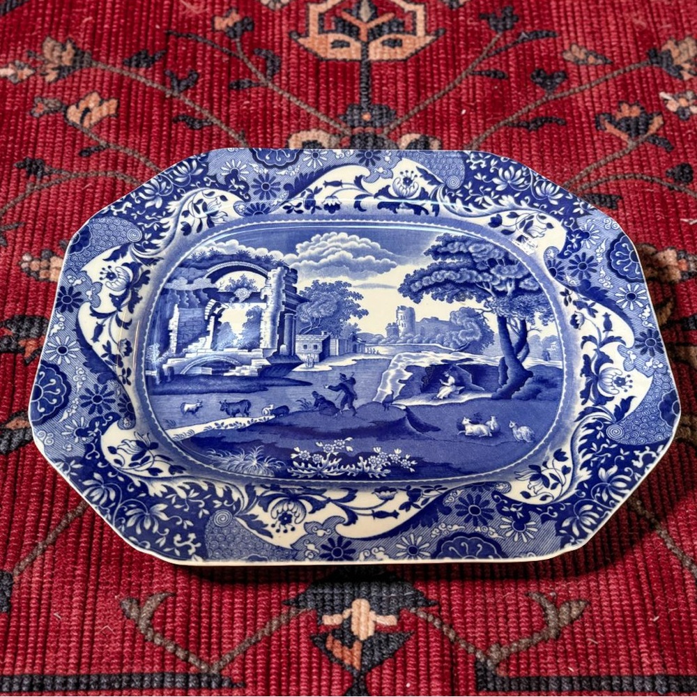 Spode Italian Copeland England Vintage 1930’s Blue & White Porcelain Platter